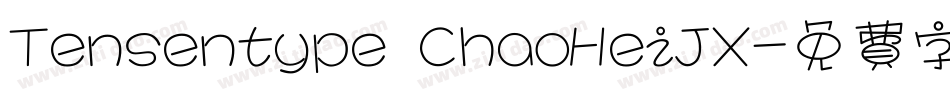 Tensentype ChaoHeiJX字体转换